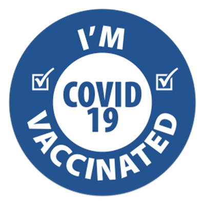 I'm Vaccinated Stickers - Blue